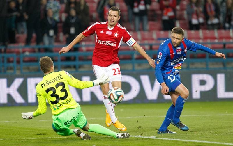 Football. T-Mobile Ekstraklasa. Wisla Krakow - Podbeskidzie Bielsko Biala. 24.10.2014