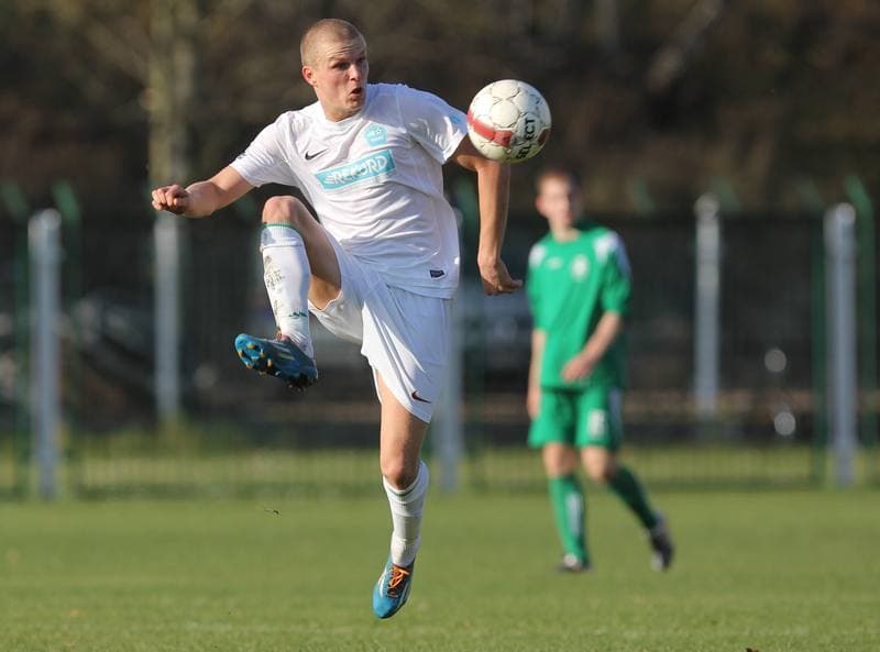 Football. III Liga Opolsko - Slaska. Grunwald Ruda Slaska - Rekord Bielsko Biala. 11.11.2014