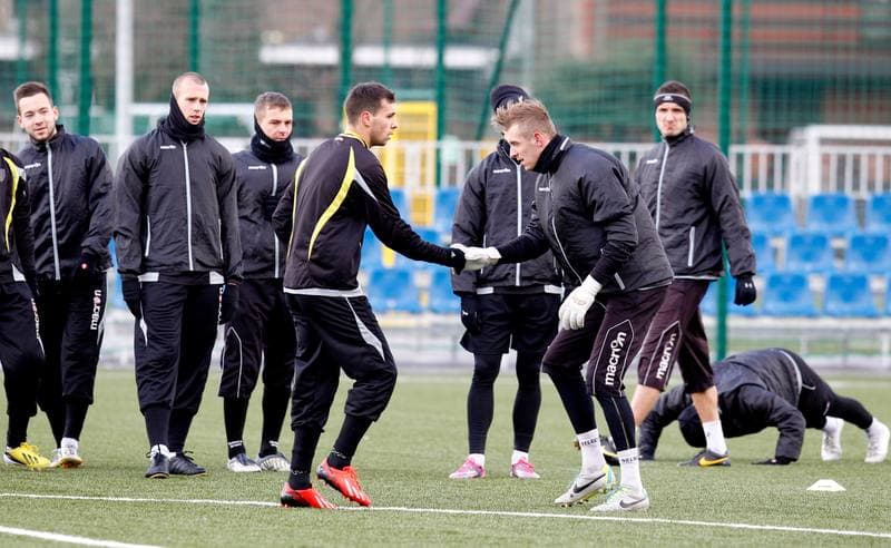 Football. GKS Katowice. Training. 25.01.2015