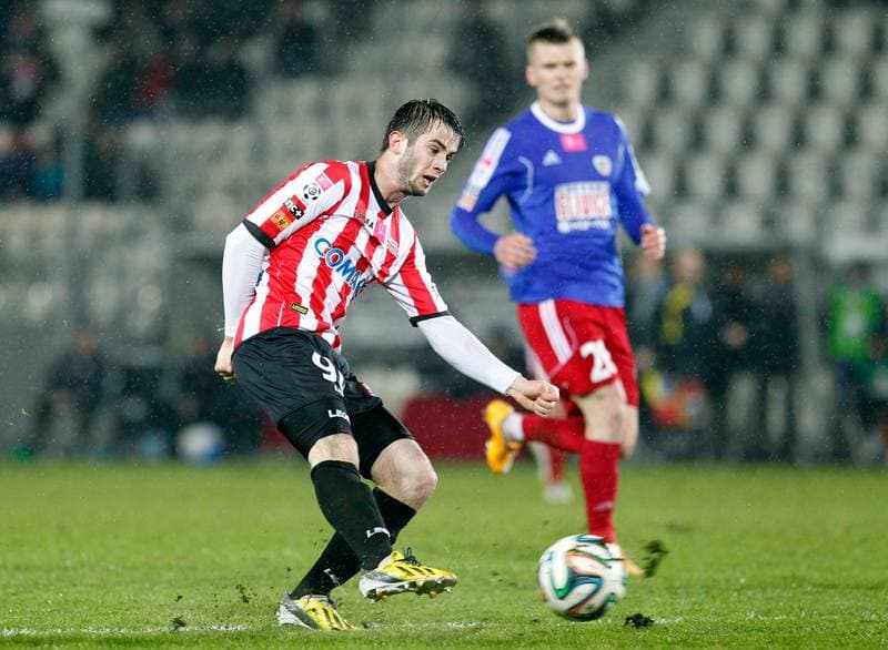 Football. T-Mobile Ekstraklasa. Cracovia Krakow - Piast Gliwice. 13.03.2015