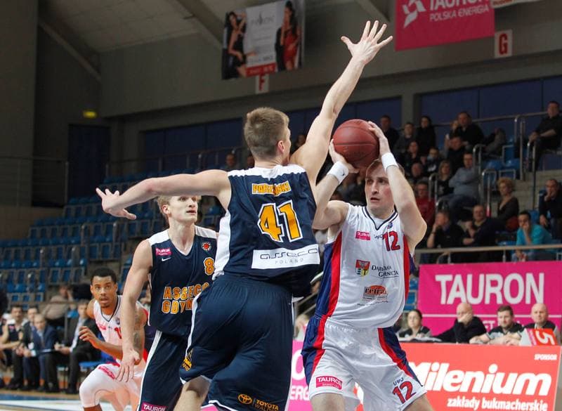 Basketball. Tauron Basket Liga. MKS Dabrowa Gornicza - Asseco Gdynia. 03.01.2015