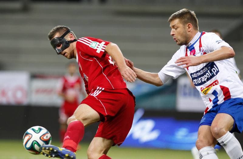 Football. T-Mobile Ekstraklasa. Podbeskidzie Bielsko Biala - Piast Gliwice. 03.11.2014
