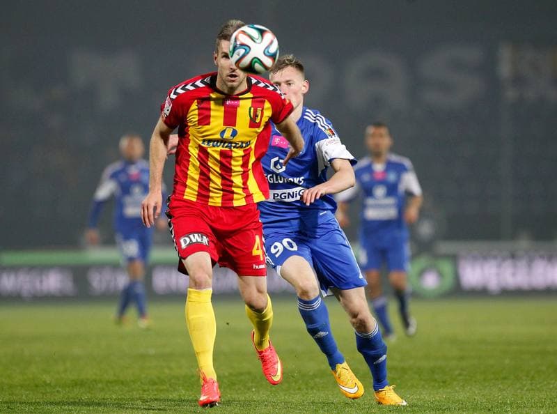 Football. T-Mobile Ekstraklasa. Ruch Chorzow - Korona Kielce. 07.04.2014
