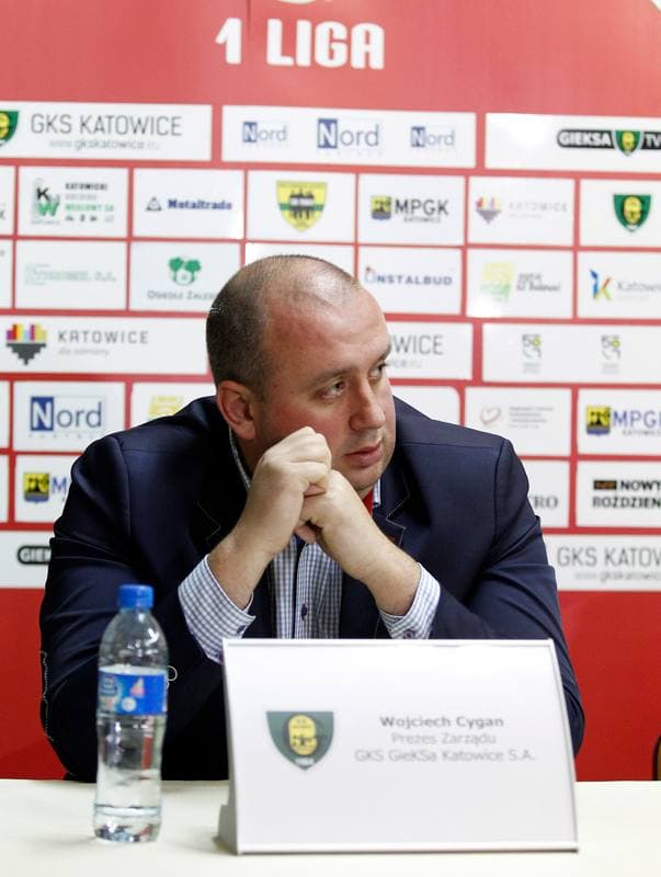 Football. GKS Katowice. Press Conference. 29.10.2014