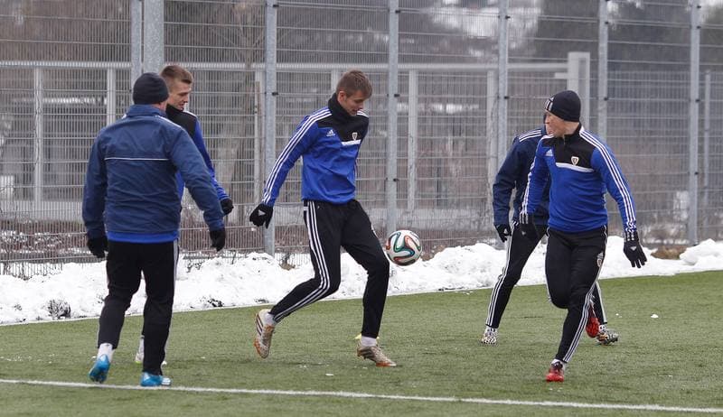 Football. Piast Gliwice. Training. 03.03.2015