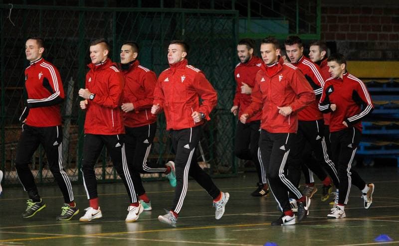 Football. Gornik Zabrze. Training. 07.01.2015