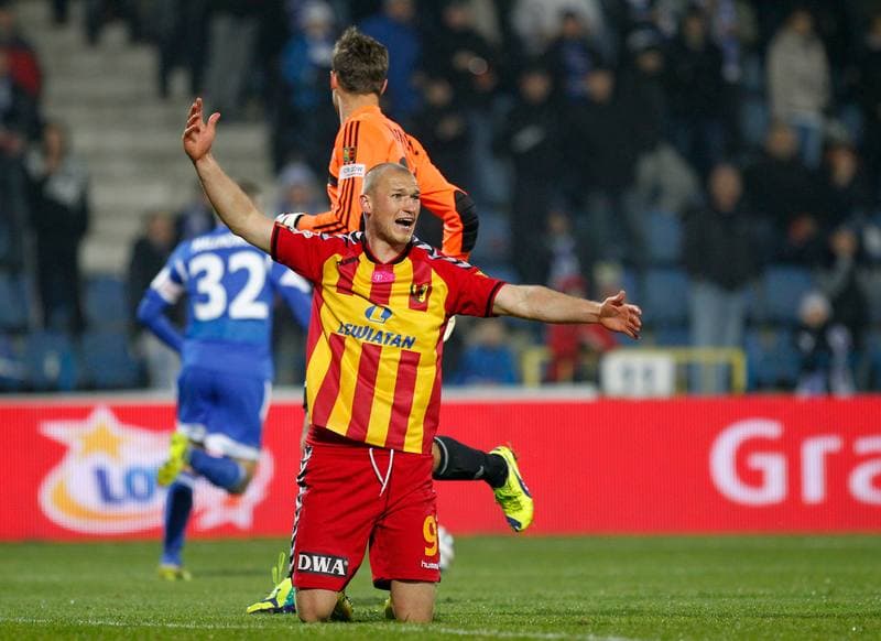 Football. T-Mobile Ekstraklasa. Ruch Chorzow - Korona Kielce. 07.04.2014