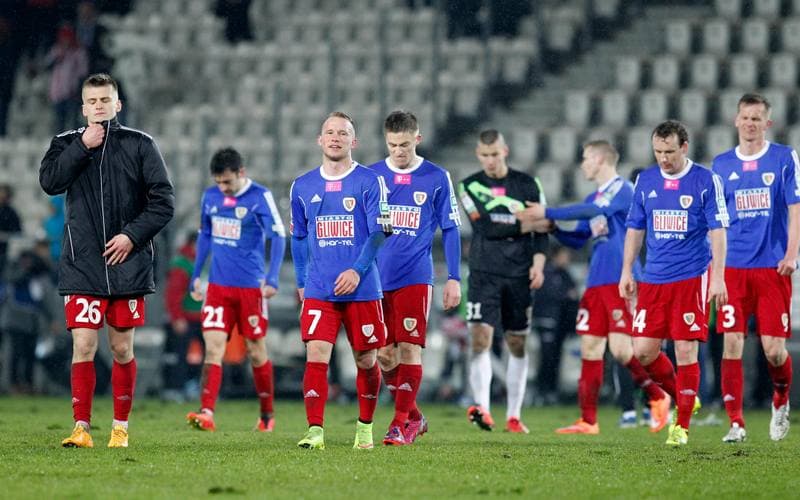 Football. T-Mobile Ekstraklasa. Cracovia Krakow - Piast Gliwice. 13.03.2015