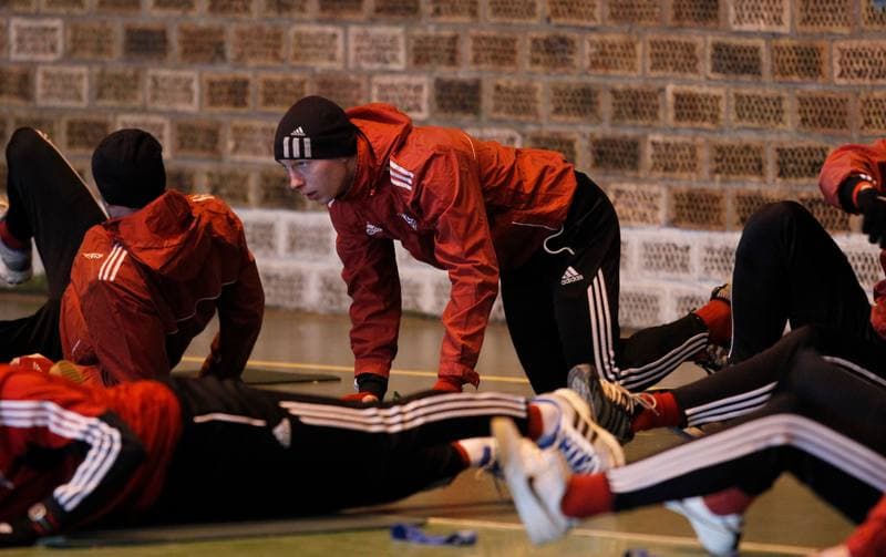 Football. Gornik Zabrze. Training. 07.01.2015