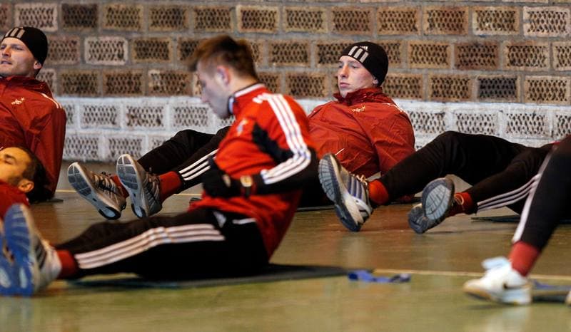 Football. Gornik Zabrze. Training. 07.01.2015