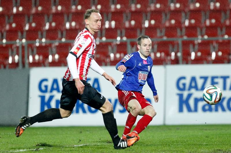 Football. T-Mobile Ekstraklasa. Cracovia Krakow - Piast Gliwice. 13.03.2015