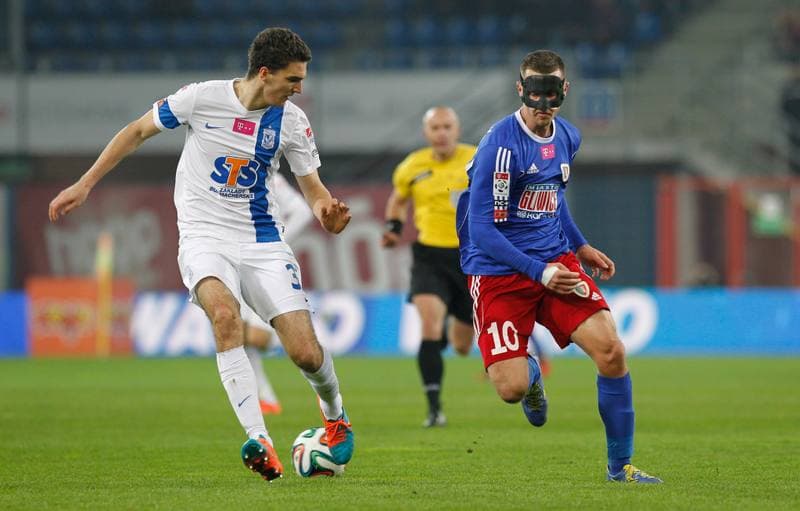 Football. T-Mobile Ekstraklasa. Piast Gliwice - Lech Poznan. 23.11.2014