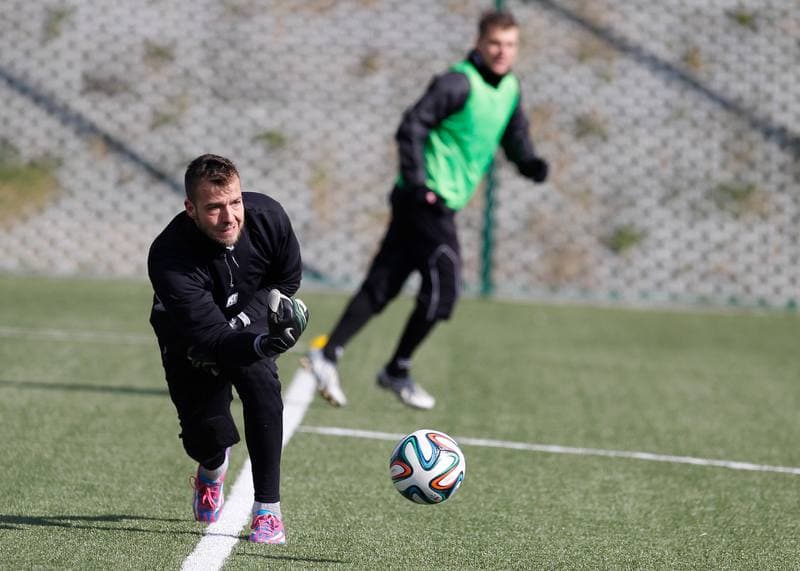 Football. GKS Katowice. Training. 25.01.2015