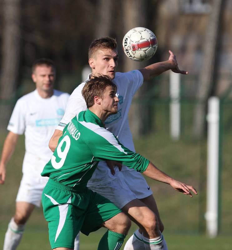 Football. III Liga Opolsko - Slaska. Grunwald Ruda Slaska - Rekord Bielsko Biala. 11.11.2014