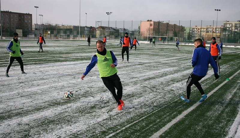 Football. Piast Gliwice. Training. 08.01.2015
