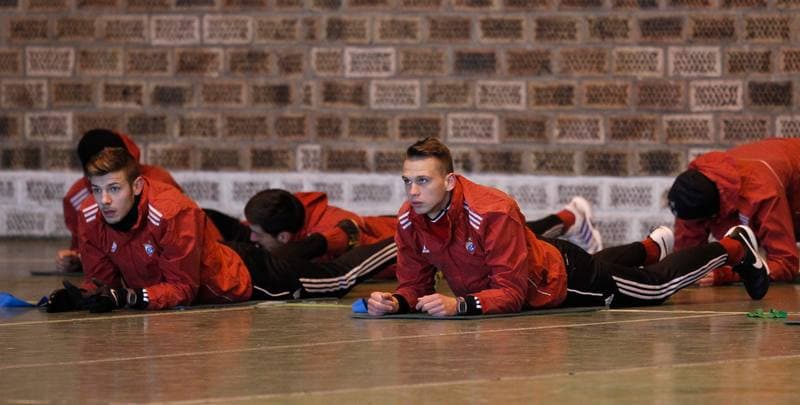 Football. Gornik Zabrze. Training. 07.01.2015