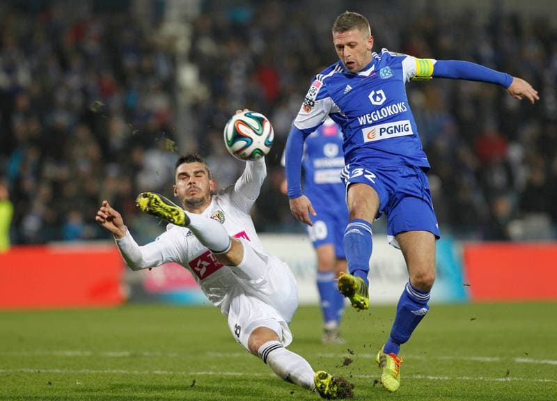 Football. T-Mobile Ekstraklasa. Ruch Chorzow - Slask Wroclaw. 21.11.2014