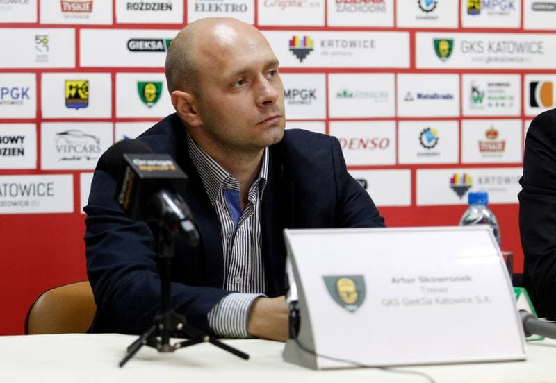 Football. GKS Katowice. Press Conference. 29.10.2014
