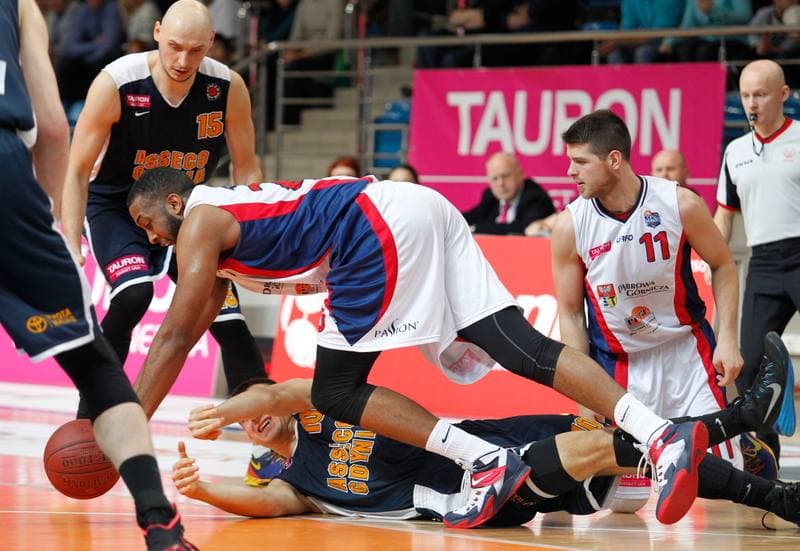Basketball. Tauron Basket Liga. MKS Dabrowa Gornicza - Asseco Gdynia. 03.01.2015