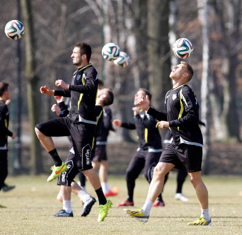 Football. GKS Katowice. Training. 25.01.2015