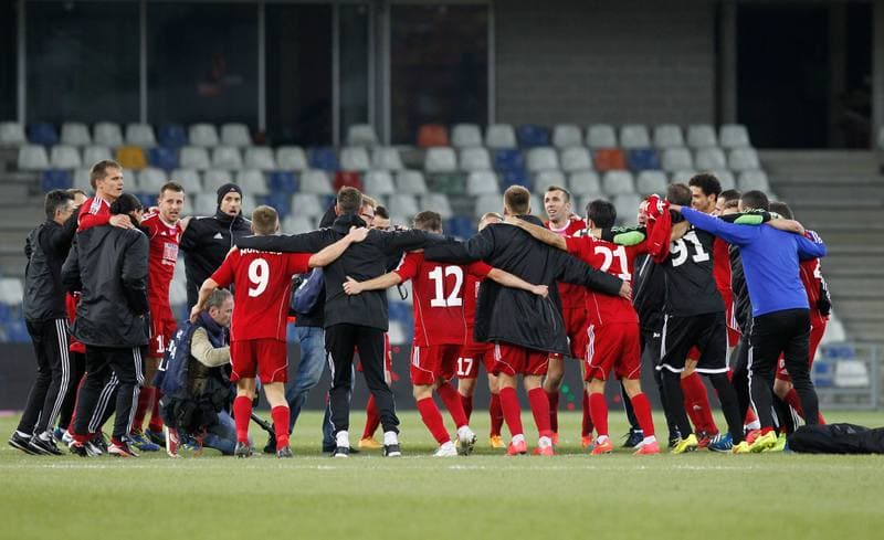 Football. T-Mobile Ekstraklasa. Podbeskidzie Bielsko Biala - Piast Gliwice. 03.11.2014