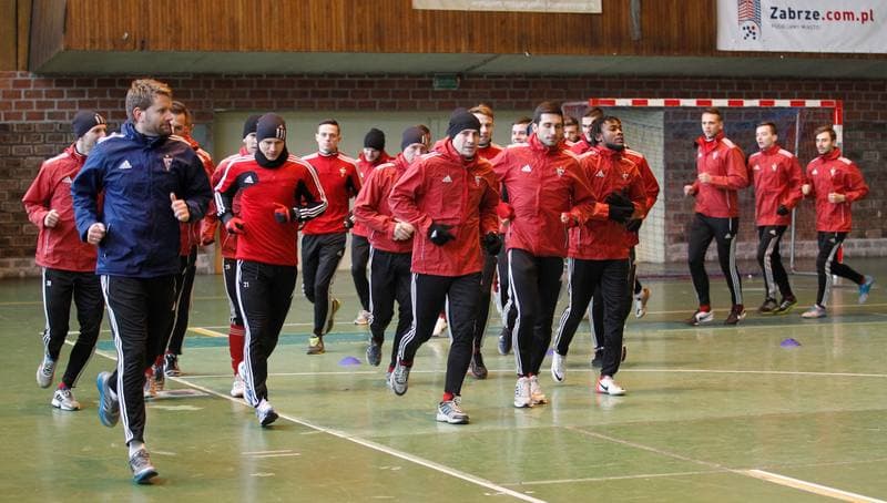 Football. Gornik Zabrze. Training. 07.01.2015