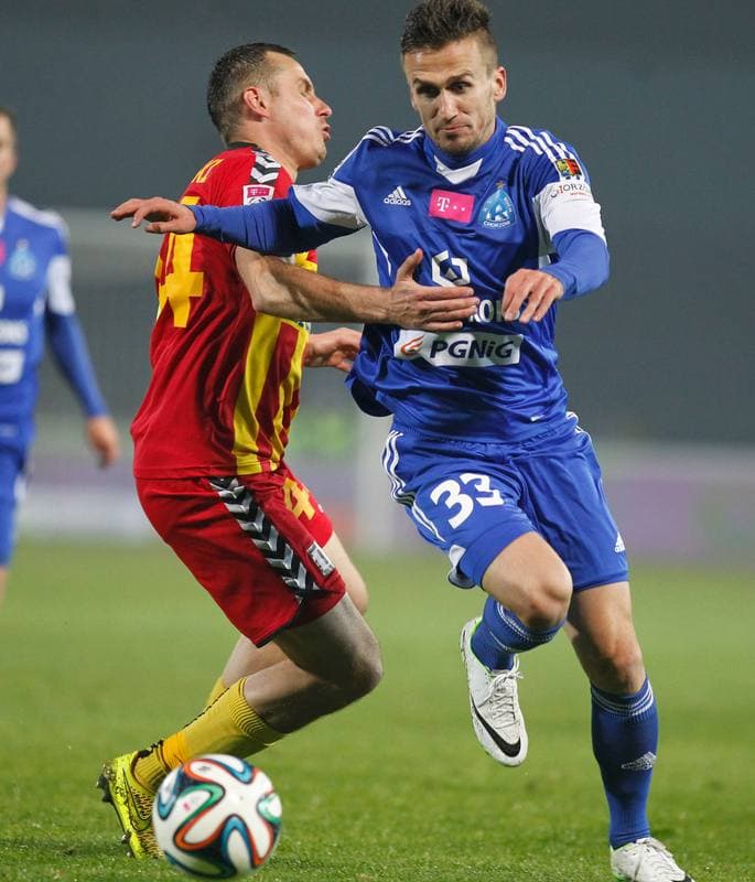 Football. T-Mobile Ekstraklasa. Ruch Chorzow - Korona Kielce. 07.04.2014