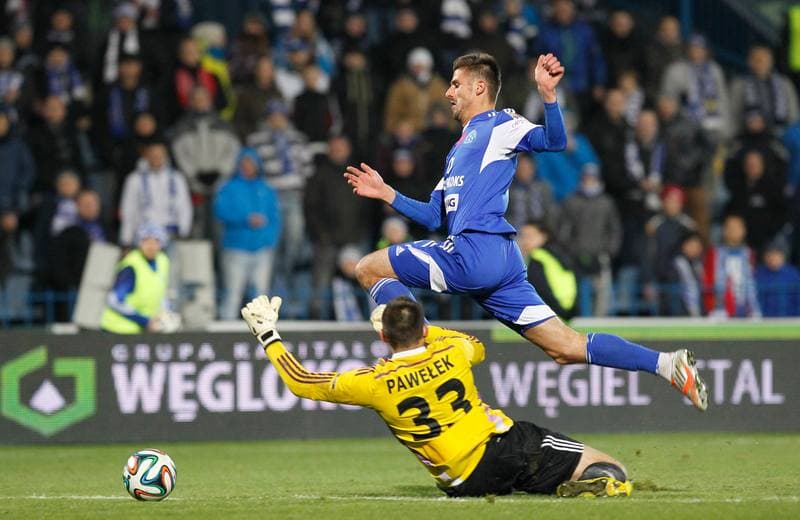 Football. T-Mobile Ekstraklasa. Ruch Chorzow - Slask Wroclaw. 21.11.2014
