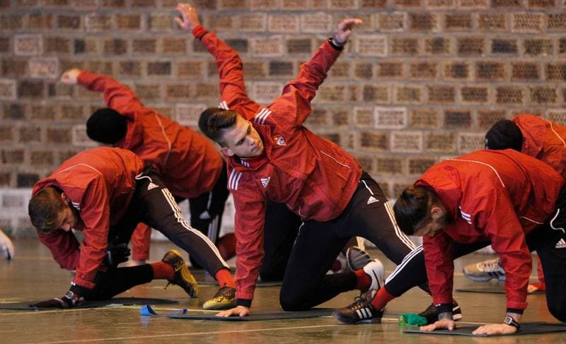 Football. Gornik Zabrze. Training. 07.01.2015