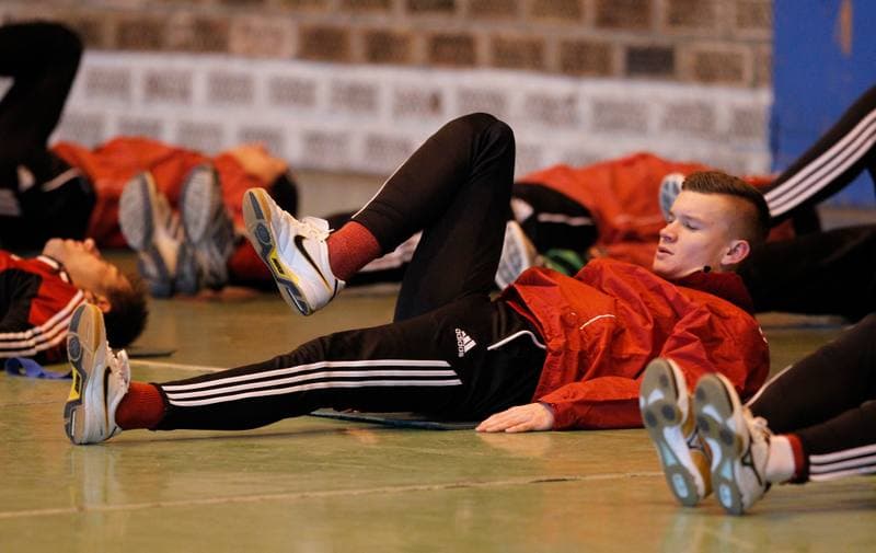 Football. Gornik Zabrze. Training. 07.01.2015