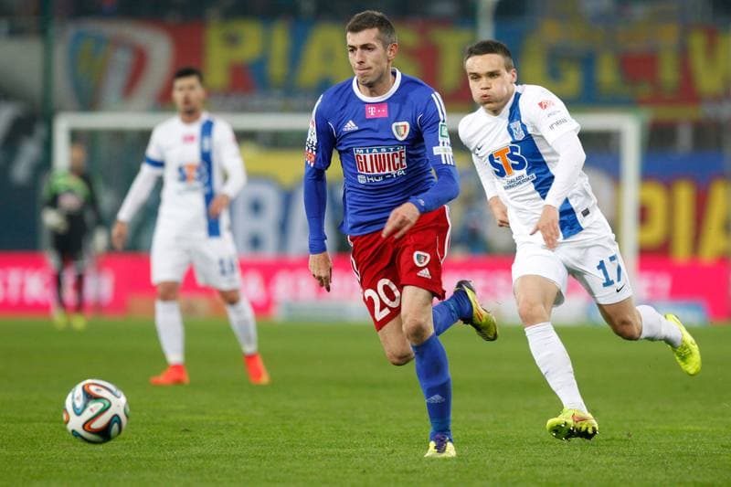 Football. T-Mobile Ekstraklasa. Piast Gliwice - Lech Poznan. 23.11.2014
