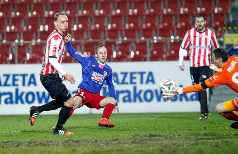 Football. T-Mobile Ekstraklasa. Cracovia Krakow - Piast Gliwice. 13.03.2015