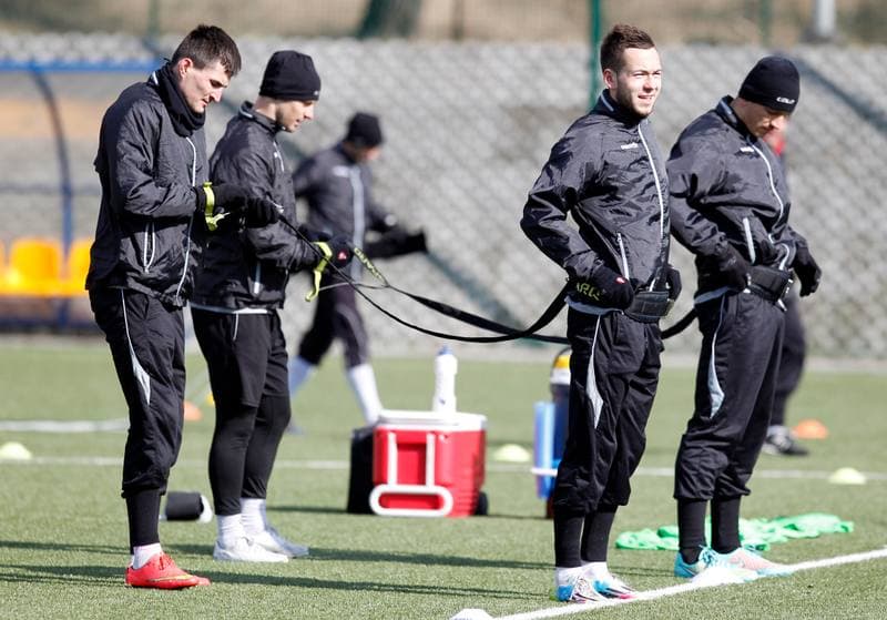 Football. GKS Katowice. Training. 25.01.2015