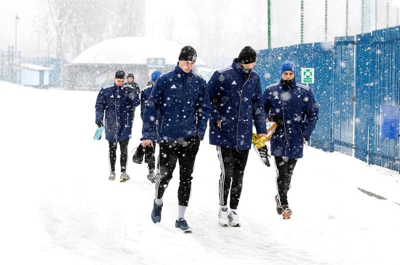Football. Ruch Chorzow. Training. 05.01.2015