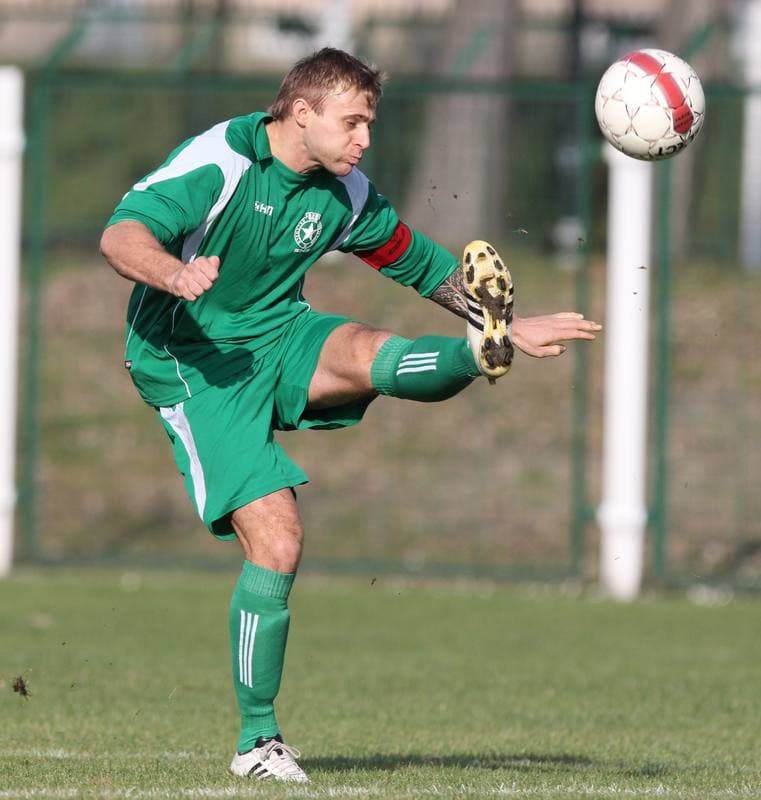 Football. III Liga Opolsko - Slaska. Grunwald Ruda Slaska - Rekord Bielsko Biala. 11.11.2014