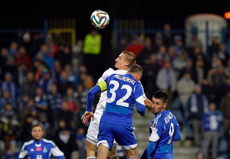 Football. T-Mobile Ekstraklasa. Ruch Chorzow - Slask Wroclaw. 21.11.2014