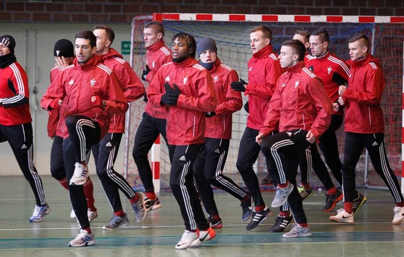 Football. Gornik Zabrze. Training. 07.01.2015
