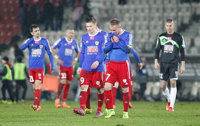 Football. T-Mobile Ekstraklasa. Cracovia Krakow - Piast Gliwice. 13.03.2015