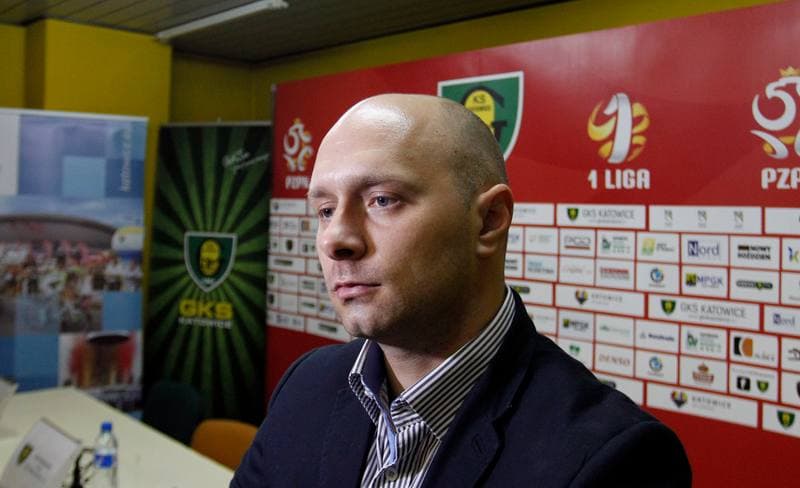 Football. GKS Katowice. Press Conference. 29.10.2014