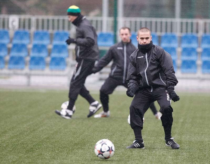Football. GKS Katowice. Training. 25.01.2015