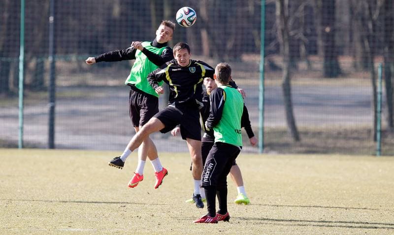 Football. GKS Katowice. Training. 25.01.2015