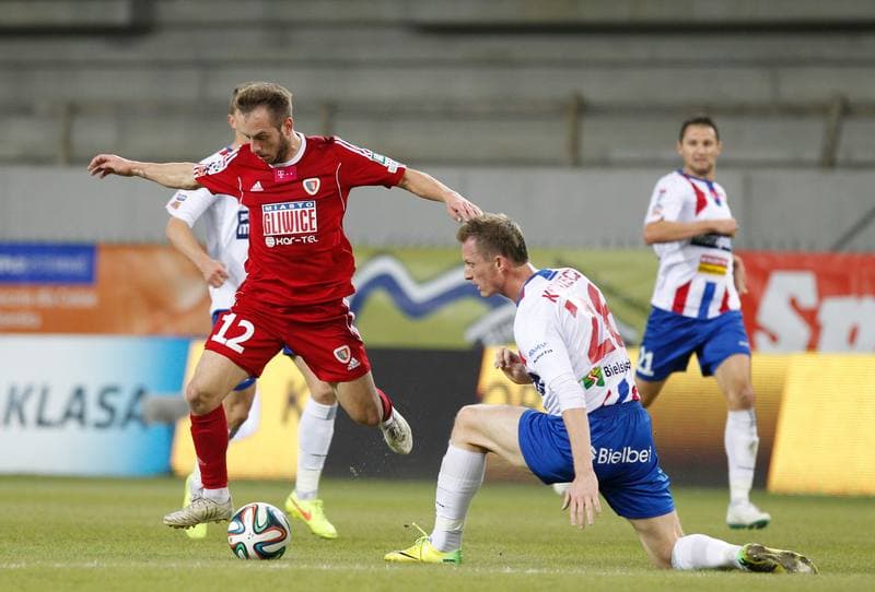 Football. T-Mobile Ekstraklasa. Podbeskidzie Bielsko Biala - Piast Gliwice. 03.11.2014
