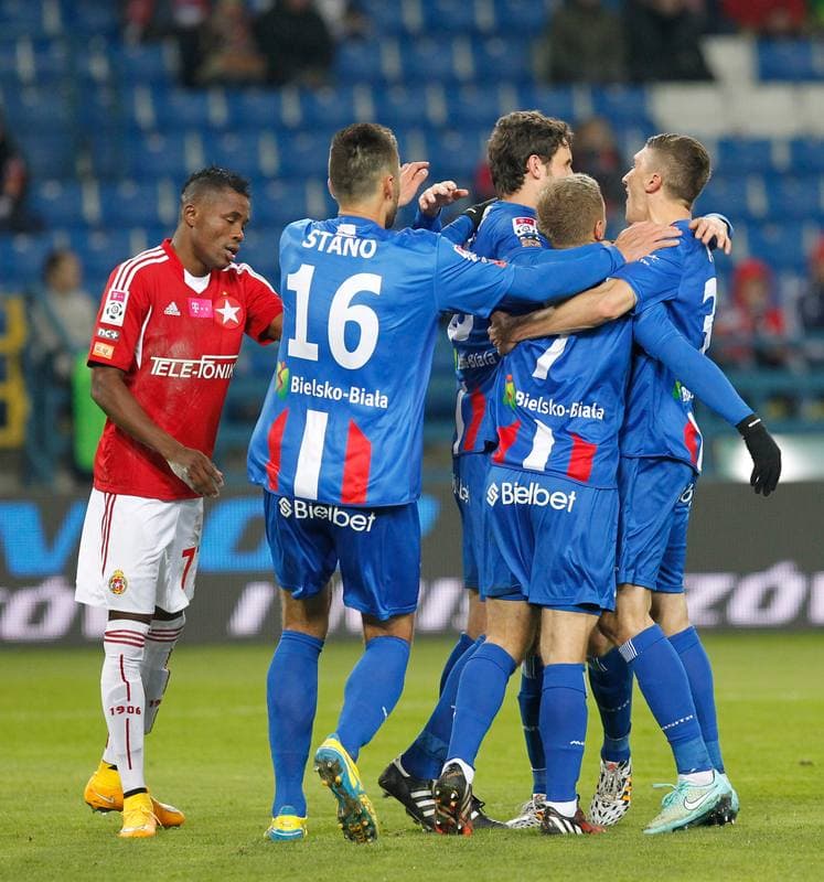 Football. T-Mobile Ekstraklasa. Wisla Krakow - Podbeskidzie Bielsko Biala. 24.10.2014