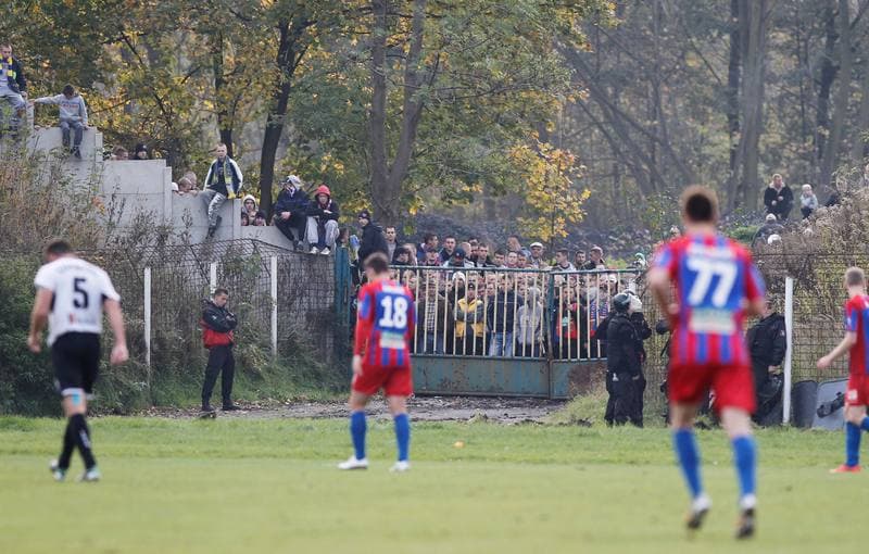 Football. III Liga Slasko Opolska. Szombierki Bytom - Polonia Bytom. 25.10.2014