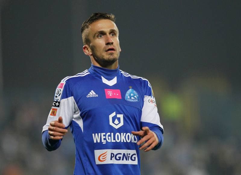 Football. T-Mobile Ekstraklasa. Ruch Chorzow - Korona Kielce. 07.04.2014