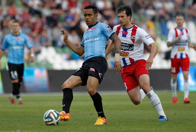 Football. T-Mobile Ekstraklasa. Podbeskidzie Bielsko Biala - Cracovia Krakow. 29.05.2015