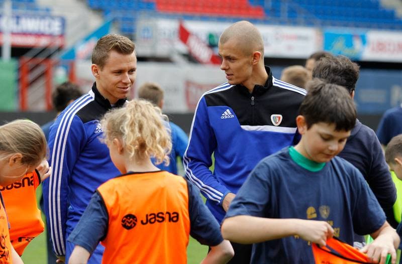 Football. Piast Gliwice. Press Conference. 27.05.2015