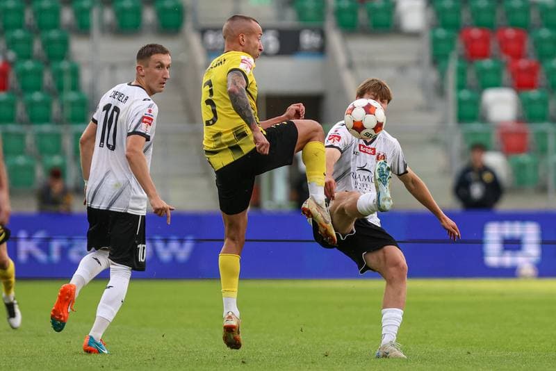 Football. Betclic I liga. Wieczysta Krakow - Znicz Pruszkow. 01.08.2025