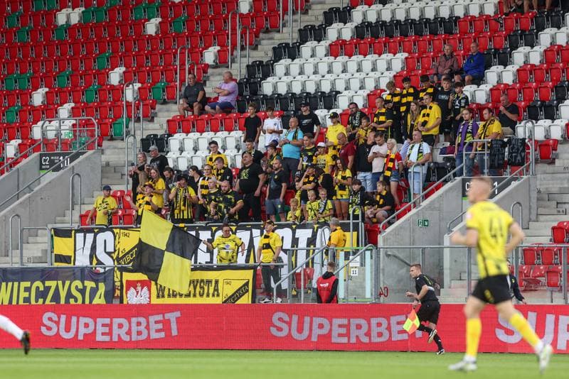 Football. Betclic I liga. Wieczysta Krakow - Znicz Pruszkow. 01.08.2025