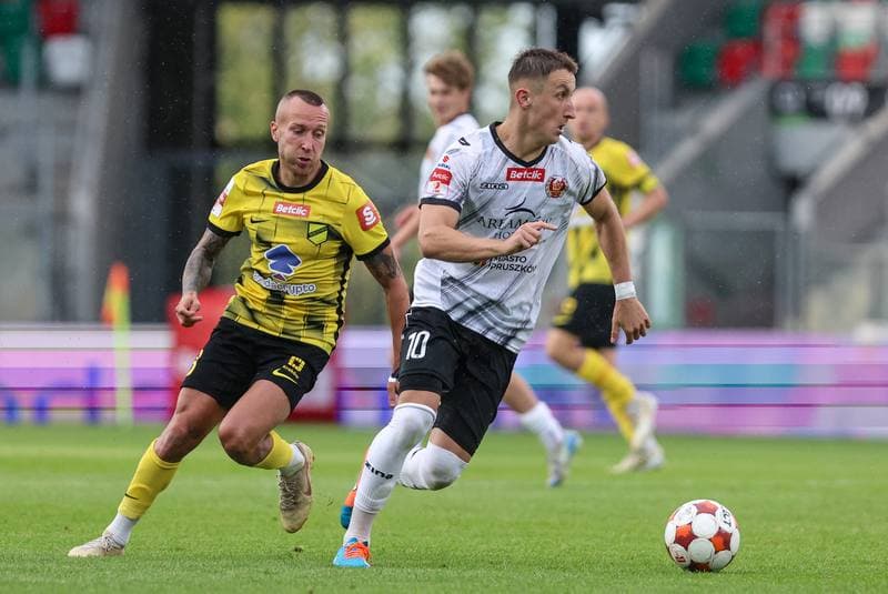 Football. Betclic I liga. Wieczysta Krakow - Znicz Pruszkow. 01.08.2025